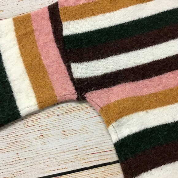 Madewell Striped Knit Pullover Sweater Merino Alpaca Wool Blend Size XS - Picture 8 of 13